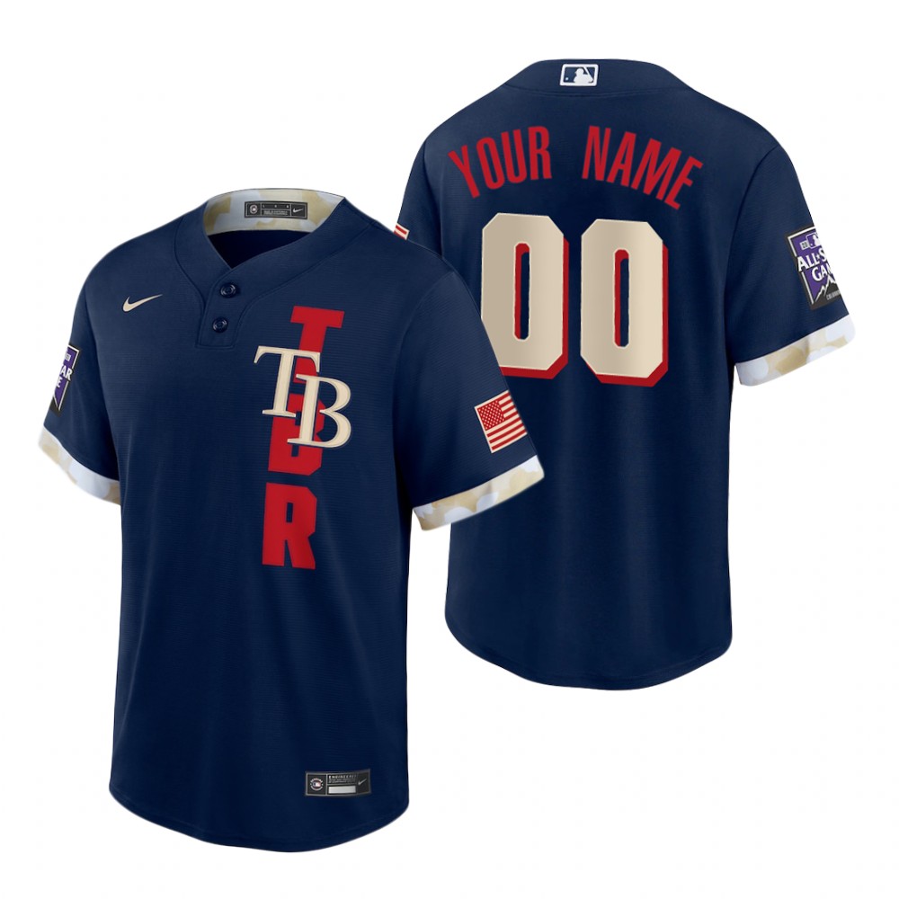 Tampa Bay Rays Custom Navy 2021 All Star Game Replica Jersey Tampa Bay Rays Custom Navy 2021 All Star Game Replica Jersey