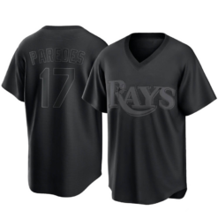 Tampa Bay Rays Isaac Paredes Black Pitch Fashion Replica Jersey