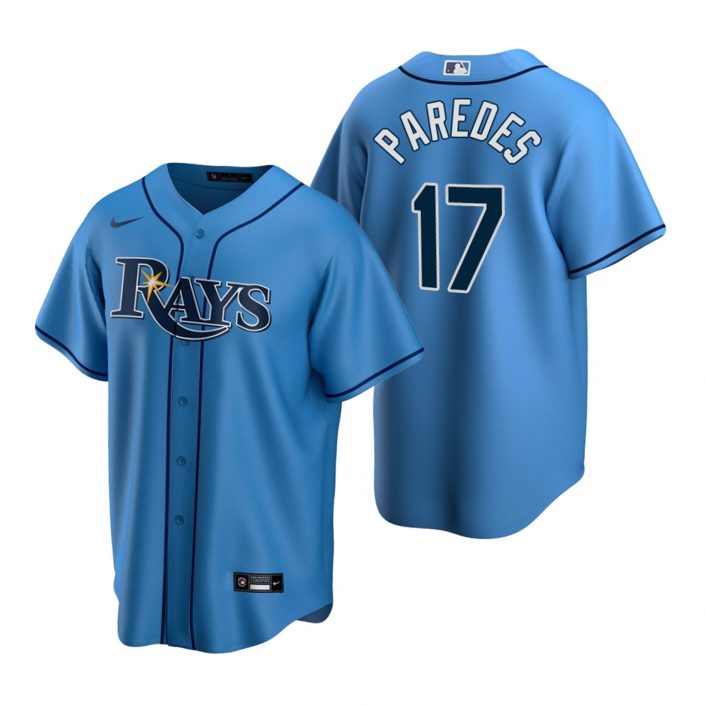 Tampa Bay Rays Isaac Paredes Light Blue Alternate Replica Jersey Tampa Bay Rays Isaac Paredes Light Blue Alternate Replica Jersey