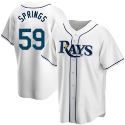 Tampa Bay Rays Jeffrey Springs White Replica Jersey