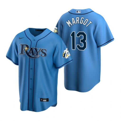 Tampa Bay Rays Manuel Margot Light Blue 25th Anniversary Replica Jersey