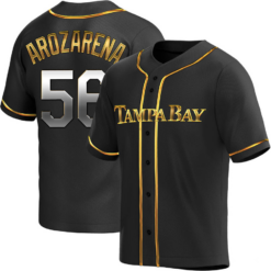 Tampa Bay Rays Randy Arozarena Black Golden Replica Jersey