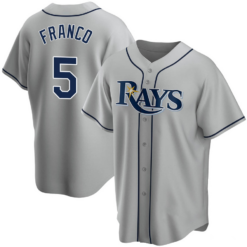 Tampa Bay Rays Wander Franco Gray Replica Jersey