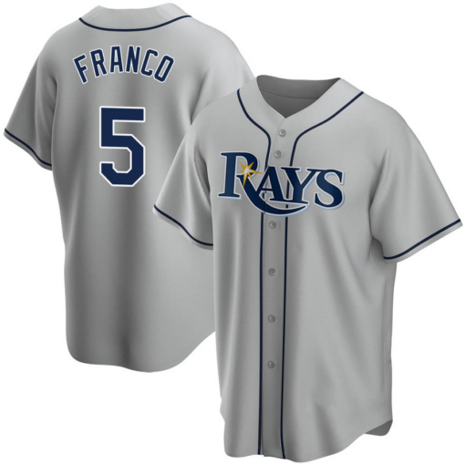 Tampa Bay Rays Wander Franco Gray Replica Jersey