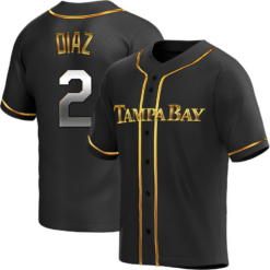 Tampa Bay Rays Yandy Diaz Black Golden Replica Jersey