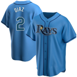 Tampa Bay Rays Yandy Diaz Light Blue Replica Jersey