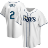 Tampa Bay Rays Yandy Diaz White 25th Anniversary Replica Jersey