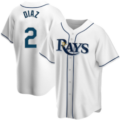 Tampa Bay Rays Yandy Diaz White Replica Jersey