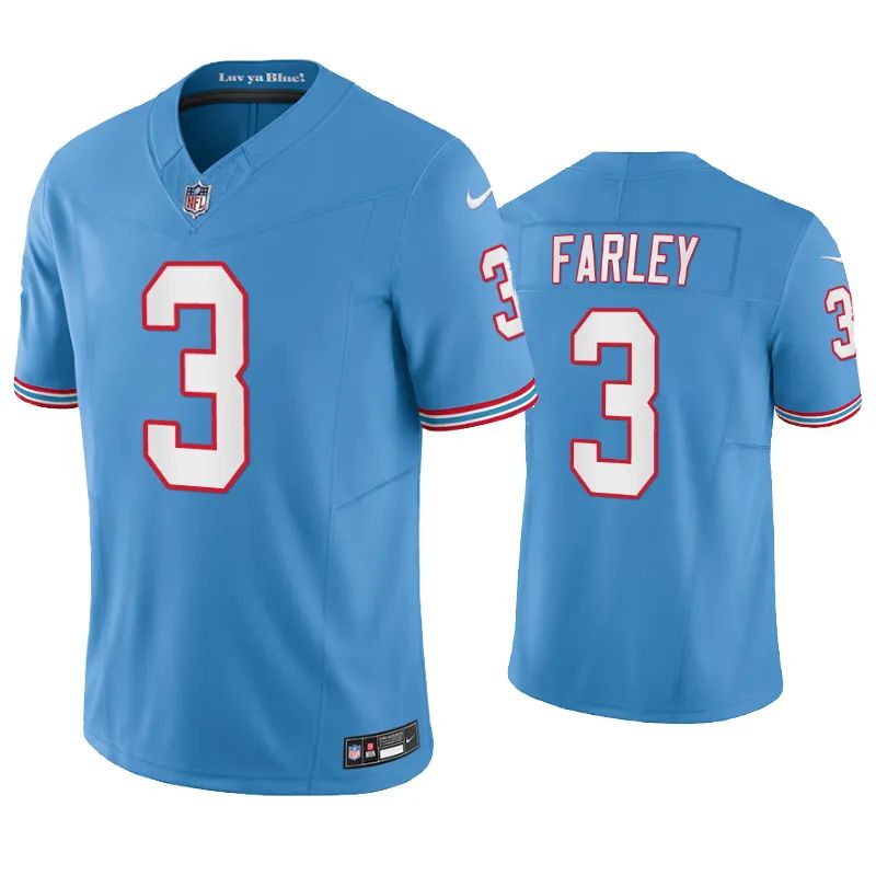 Tennessee Titans Caleb Farley Oilers Light Blue Throwback Limited Jersey Tennessee Titans Caleb Farley Oilers Light Blue Throwback Limited Jersey
