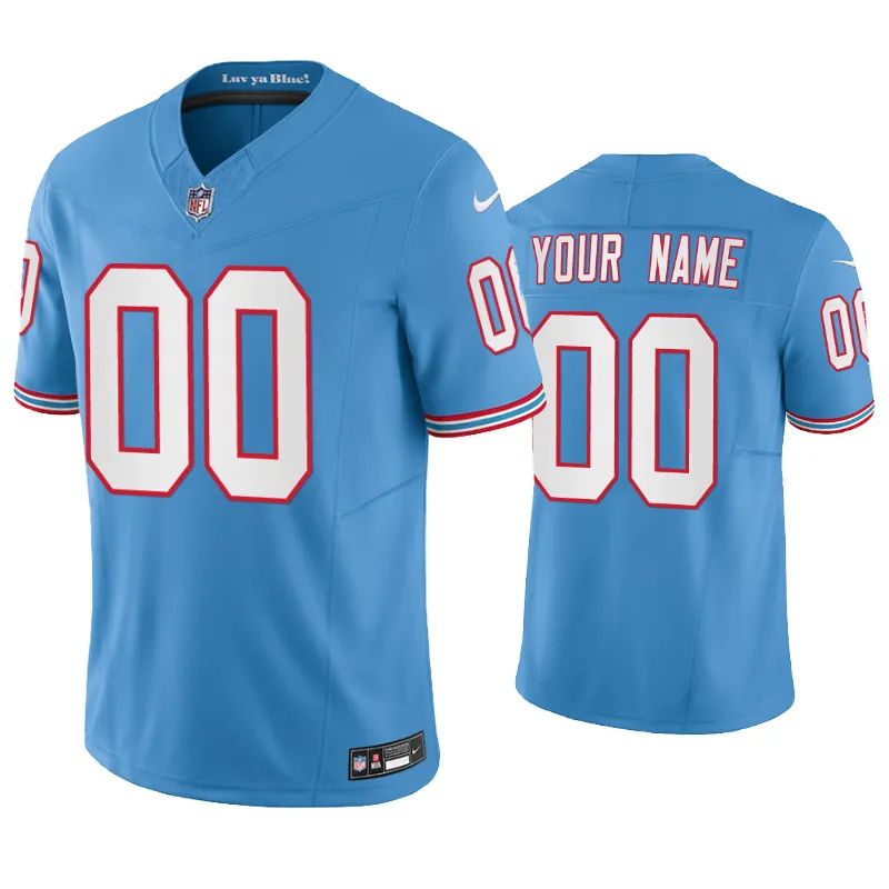 Tennessee Titans Custom Oilers Light Blue Throwback Limited Jersey Tennessee Titans Custom Oilers Light Blue Throwback Limited Jersey