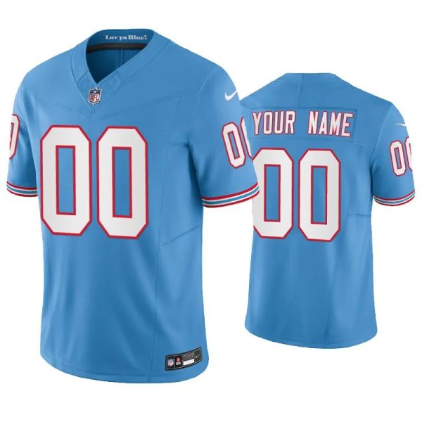 Tennessee Titans Custom Oilers Light Blue Throwback Limited Jersey Tennessee Titans Custom Oilers Light Blue Throwback Limited Jersey