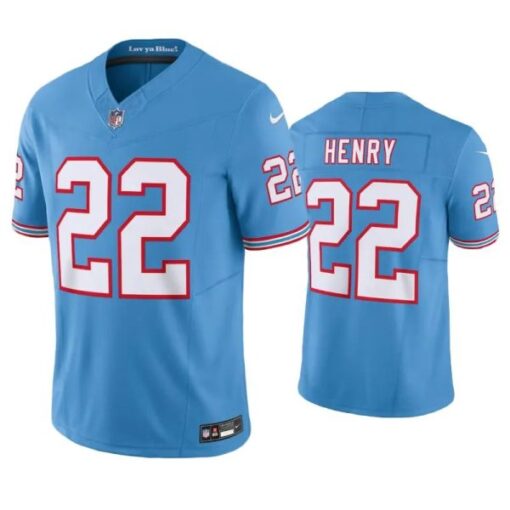 Tennessee Titans Derrick Henry Oilers Light Blue Throwback Limited Jersey