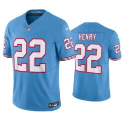 Tennessee Titans Derrick Henry Oilers Light Blue Throwback Limited Jersey