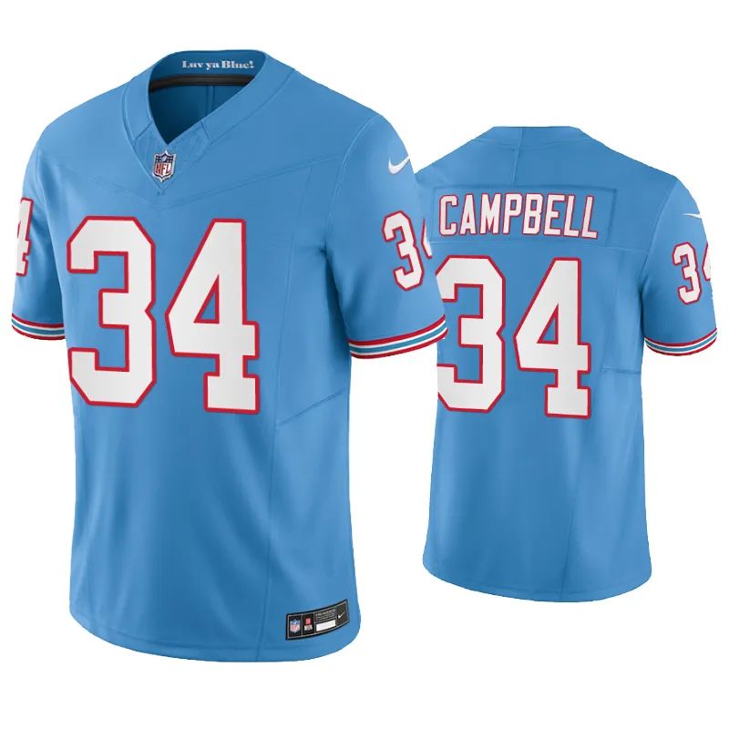 Tennessee Titans Earl Campbell Oilers Light Blue Throwback Limited Jersey Tennessee Titans Earl Campbell Oilers Light Blue Throwback Limited Jersey