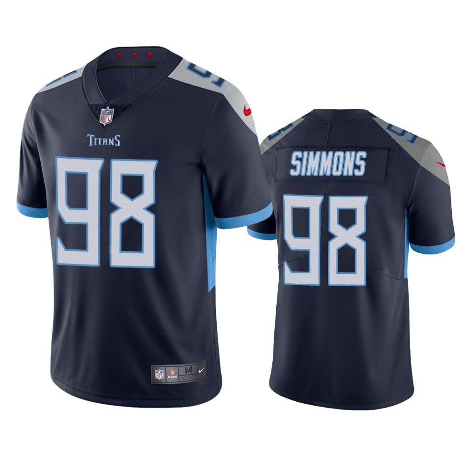 Tennessee Titans Jeffery Simmons Navy Limited Jersey Tennessee Titans Jeffery Simmons Navy Limited Jersey