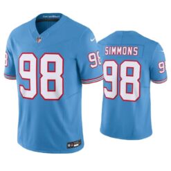 Tennessee Titans Jeffery Simmons Oilers Light Blue Throwback Limited Jersey