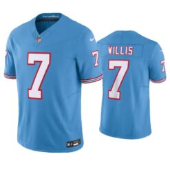 Tennessee Titans Malik Willis Oilers Light Blue Throwback Limited Jersey