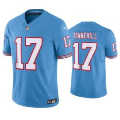 Tennessee Titans Ryan Tannehill Oilers Light Blue Throwback Limited Jersey