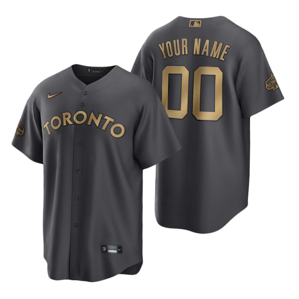 Toronto Blue Jays Custom Charcoal 2022 All-Star Game Replica Jersey Toronto Blue Jays Custom Charcoal 2022 All-Star Game Replica Jersey
