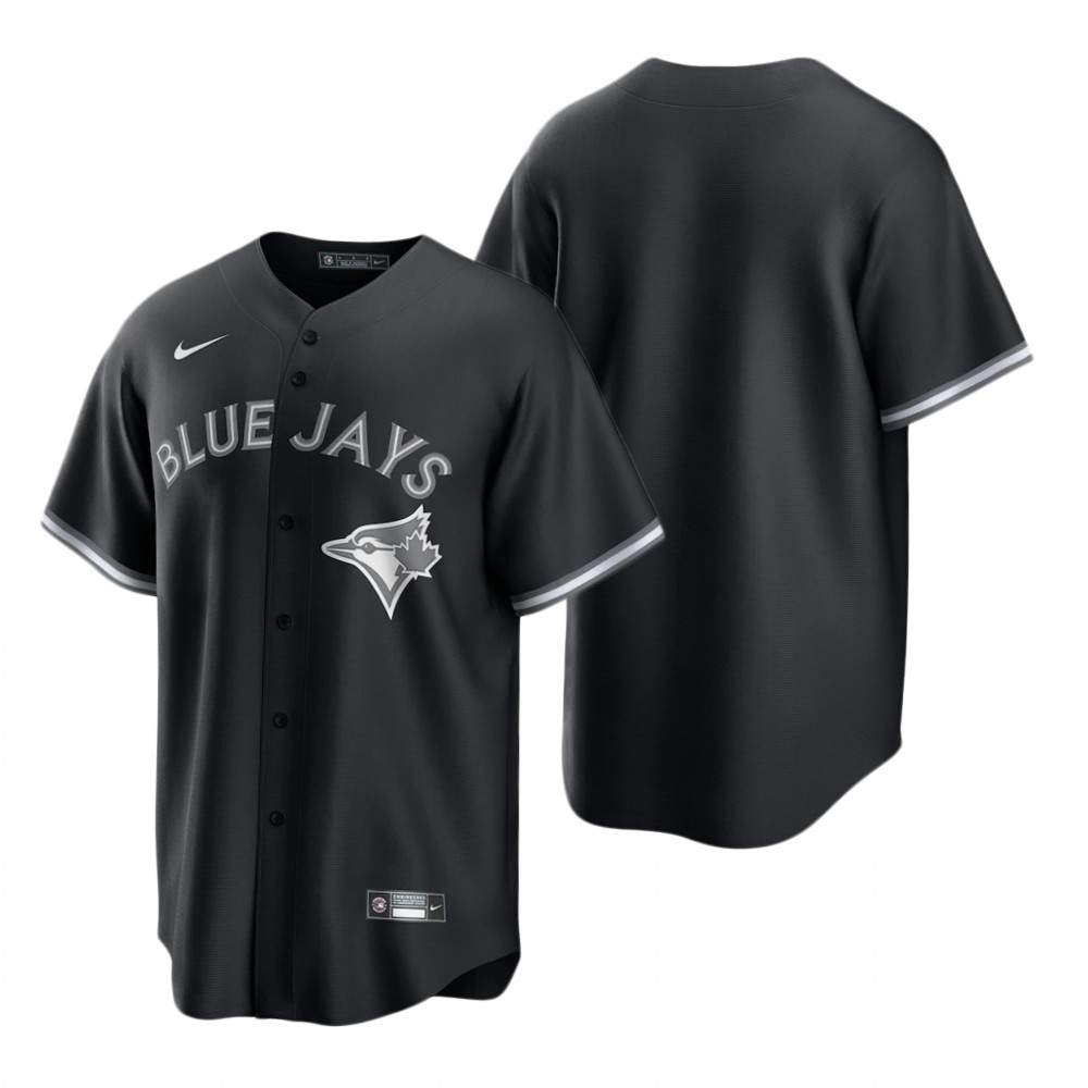 Toronto Blue Jays Team Black White Fashion Replica Jersey Toronto Blue Jays Team Black White Fashion Replica Jersey