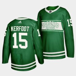 Toronto Maple Leafs Alexander Kerfoot St. Patricks Day Green Special Edition Jersey