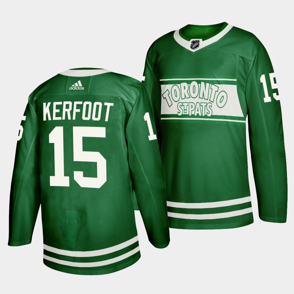 Toronto Maple Leafs Alexander Kerfoot St. Patricks Day Green Special Edition Jersey Toronto Maple Leafs Alexander Kerfoot St. Patricks Day Green Special Edition Jersey