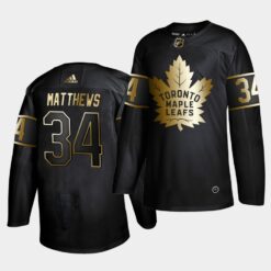 Toronto Maple Leafs Auston Matthews Golden Edition Black Jersey