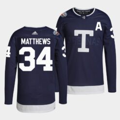 Toronto Maple Leafs Auston Matthews Heritage Classic Navy Jersey