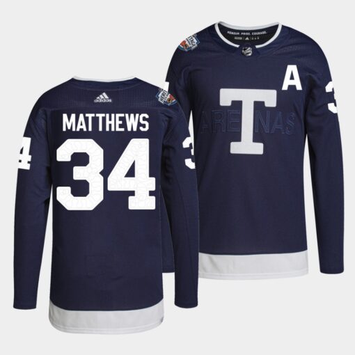 Toronto Maple Leafs Auston Matthews Heritage Classic Navy Jersey