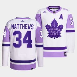 Toronto Maple Leafs Auston Matthews HockeyFightsCancer White Jersey
