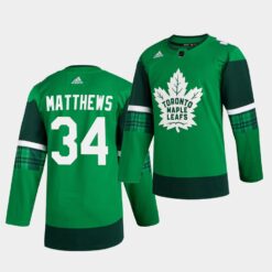 Toronto Maple Leafs Auston Matthews St. Patrick’s Day Green Jersey