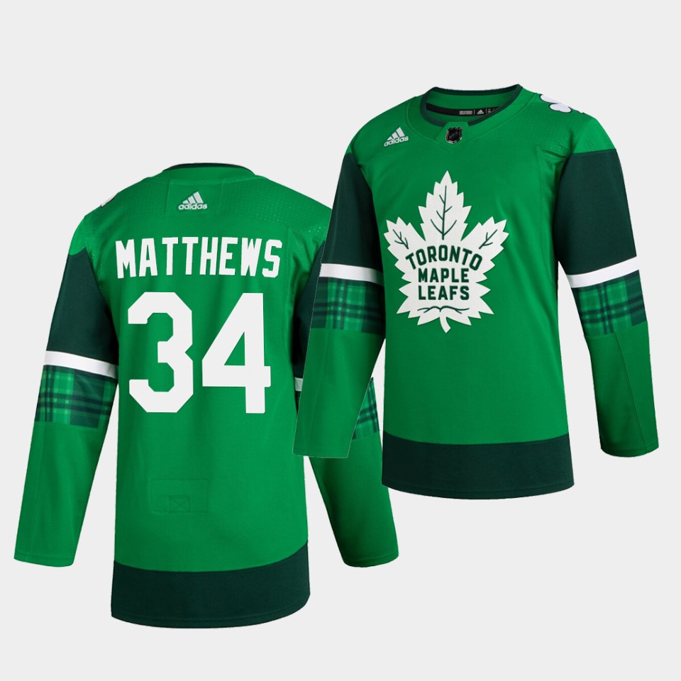 Toronto Maple Leafs Auston Matthews St. Patrick's Day Green Jersey Toronto Maple Leafs Auston Matthews St. Patrick's Day Green Jersey