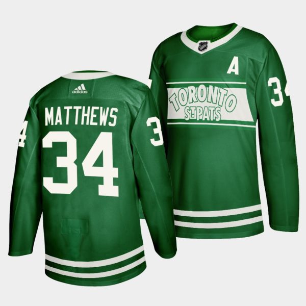 Toronto Maple Leafs Auston Matthews St. Patricks Day Green Special Edition Jersey Toronto Maple Leafs Auston Matthews St. Patricks Day Green Special Edition Jersey