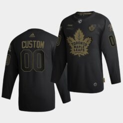 Toronto Maple Leafs Custom Salute To Service Black Jersey