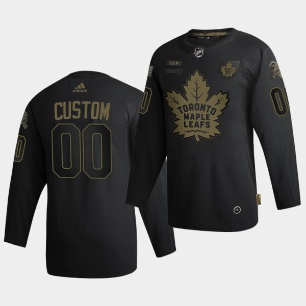 Toronto Maple Leafs Custom Salute To Service Black Jersey Toronto Maple Leafs Custom Salute To Service Black Jersey