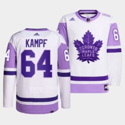Toronto Maple Leafs David Kampf 2021 HockeyFightsCancer White Jersey