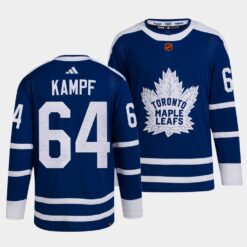 Toronto Maple Leafs David Kampf 2022 Reverse Retro 2.0 Blue Jersey