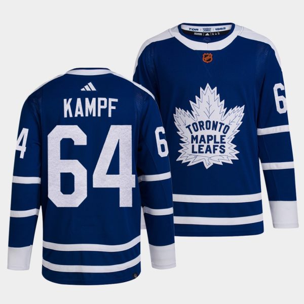 Toronto Maple Leafs David Kampf 2022 Reverse Retro 2.0 Blue Jersey Toronto Maple Leafs David Kampf 2022 Reverse Retro 2.0 Blue Jersey