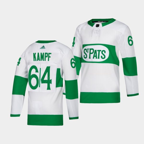 Toronto Maple Leafs David Kampf 2022 St. Pats White Jersey Toronto Maple Leafs David Kampf 2022 St. Pats White Jersey