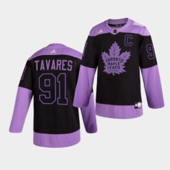 Toronto Maple Leafs John Tavares HockeyFightsCancer Purplec Jersey