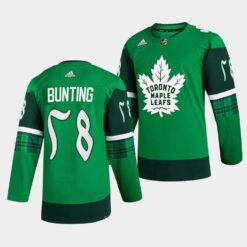 Toronto Maple Leafs Michael Bunting 2022 St. Patrick Green Jersey