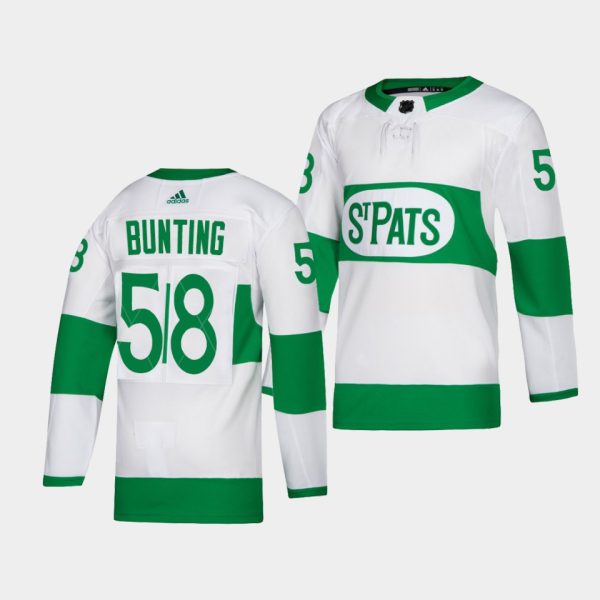Toronto Maple Leafs Michael Bunting 2022 St. Pats White Jersey Toronto Maple Leafs Michael Bunting 2022 St. Pats White Jersey