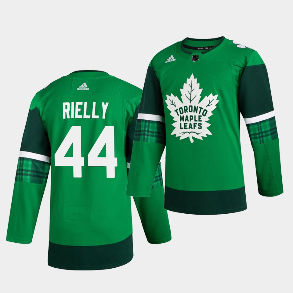 Toronto Maple Leafs Morgan Rielly St. Patrick's Day Green Jersey Toronto Maple Leafs Morgan Rielly St. Patrick's Day Green Jersey