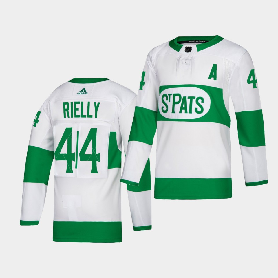 Toronto Maple Leafs Morgan Rielly St. Pats Green Jersey Toronto Maple Leafs Morgan Rielly St. Pats Green Jersey