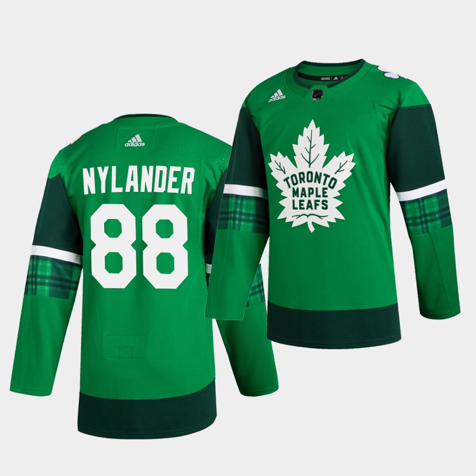 Toronto Maple Leafs William Nylander 2020 St. Patrick's Day Green Jersey Toronto Maple Leafs William Nylander 2020 St. Patrick's Day Green Jersey