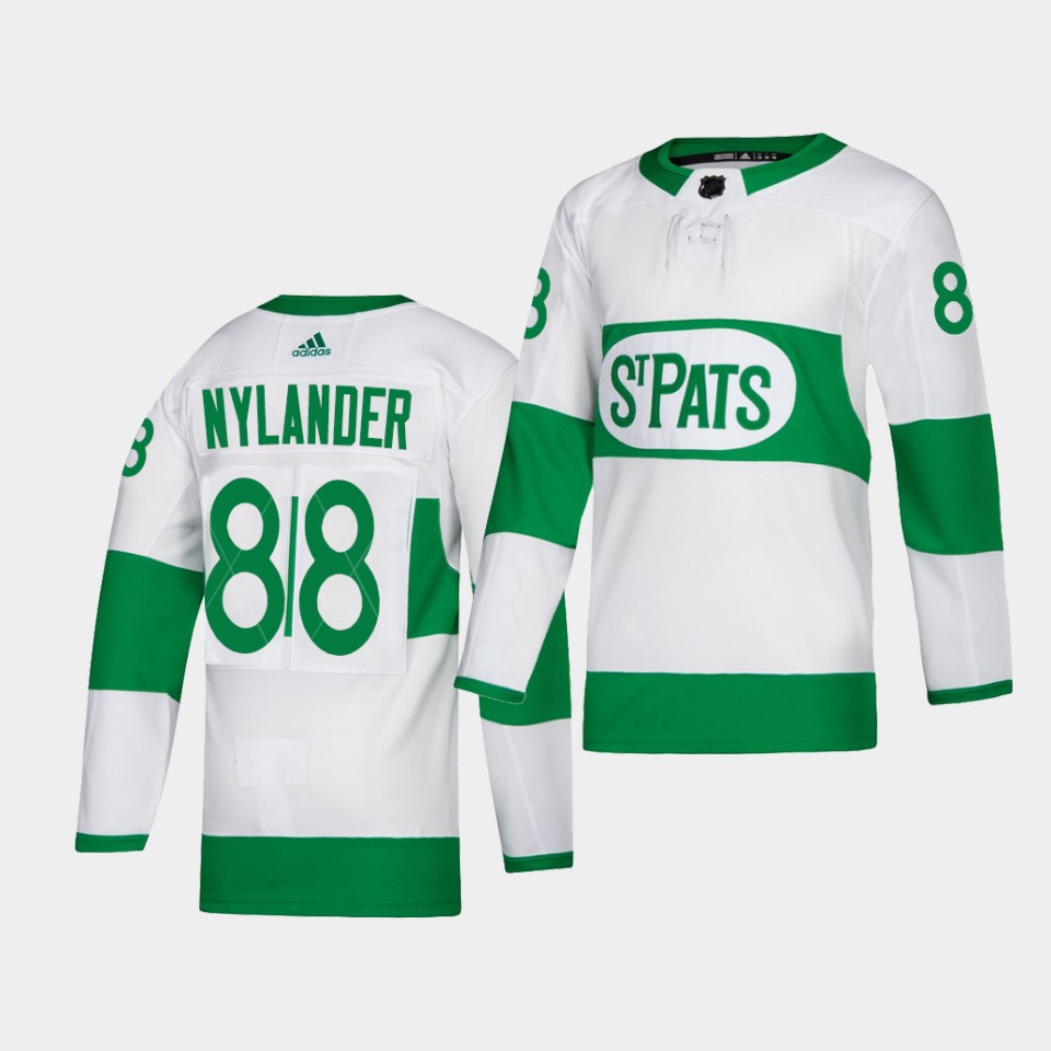Toronto Maple Leafs William Nylander 2021 St. Pats Green Jersey Toronto Maple Leafs William Nylander 2021 St. Pats Green Jersey