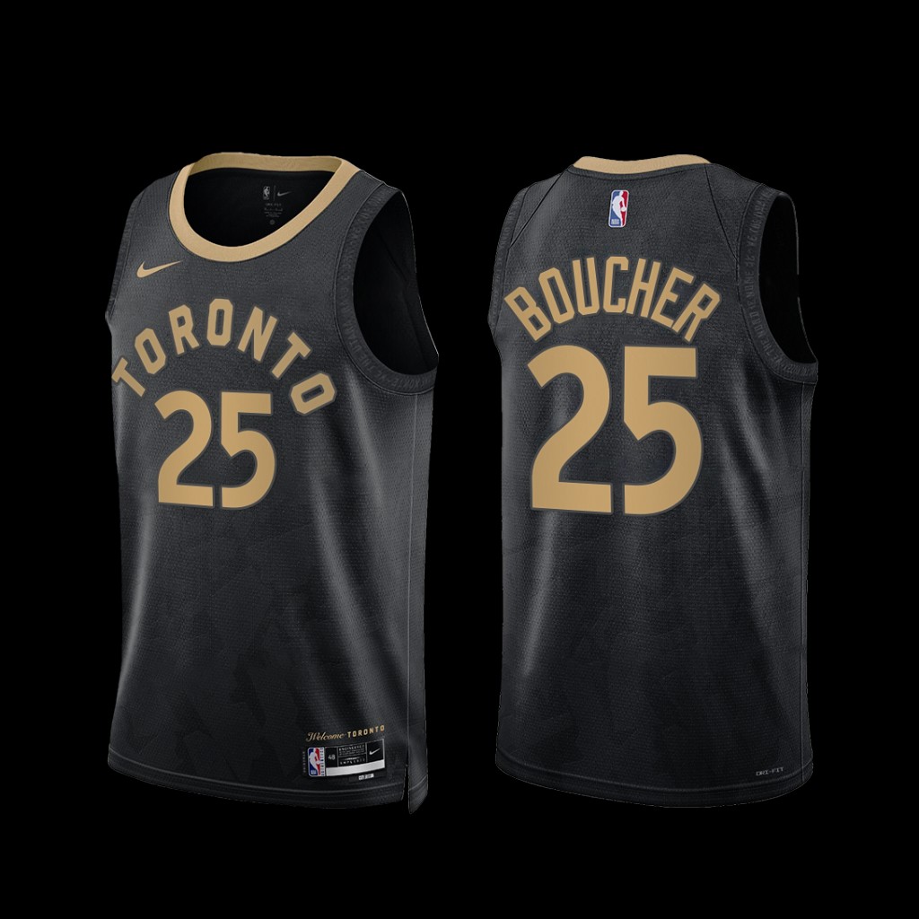 Toronto Raptors Chris Boucher 2022-23 City Edition Jersey Black Toronto Raptors Chris Boucher 2022-23 City Edition Jersey Black
