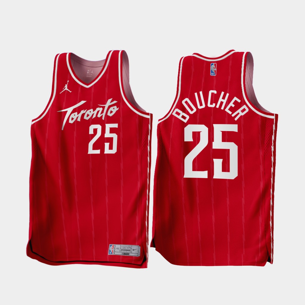 Toronto Raptors Chris Boucher 2022-23 Red Earned Edition Jersey Toronto Raptors Chris Boucher 2022-23 Red Earned Edition Jersey