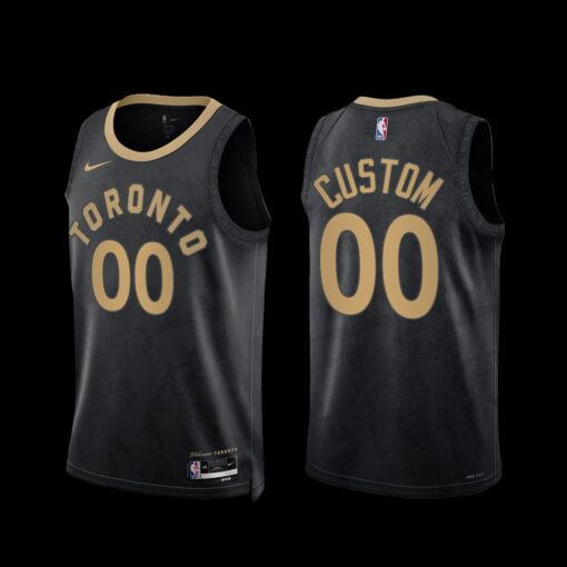 Toronto Raptors Custom 2022-23 City Edition Jersey Black