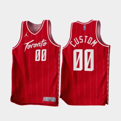 Toronto Raptors Custom 2022-23 Red Earned Edition Jersey
